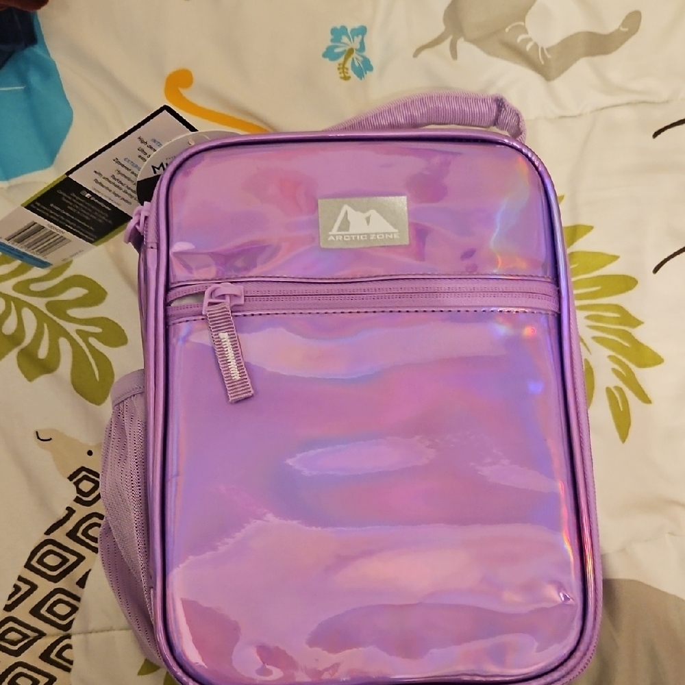 Arctic Zone Purple Iridescent Lunch Bag